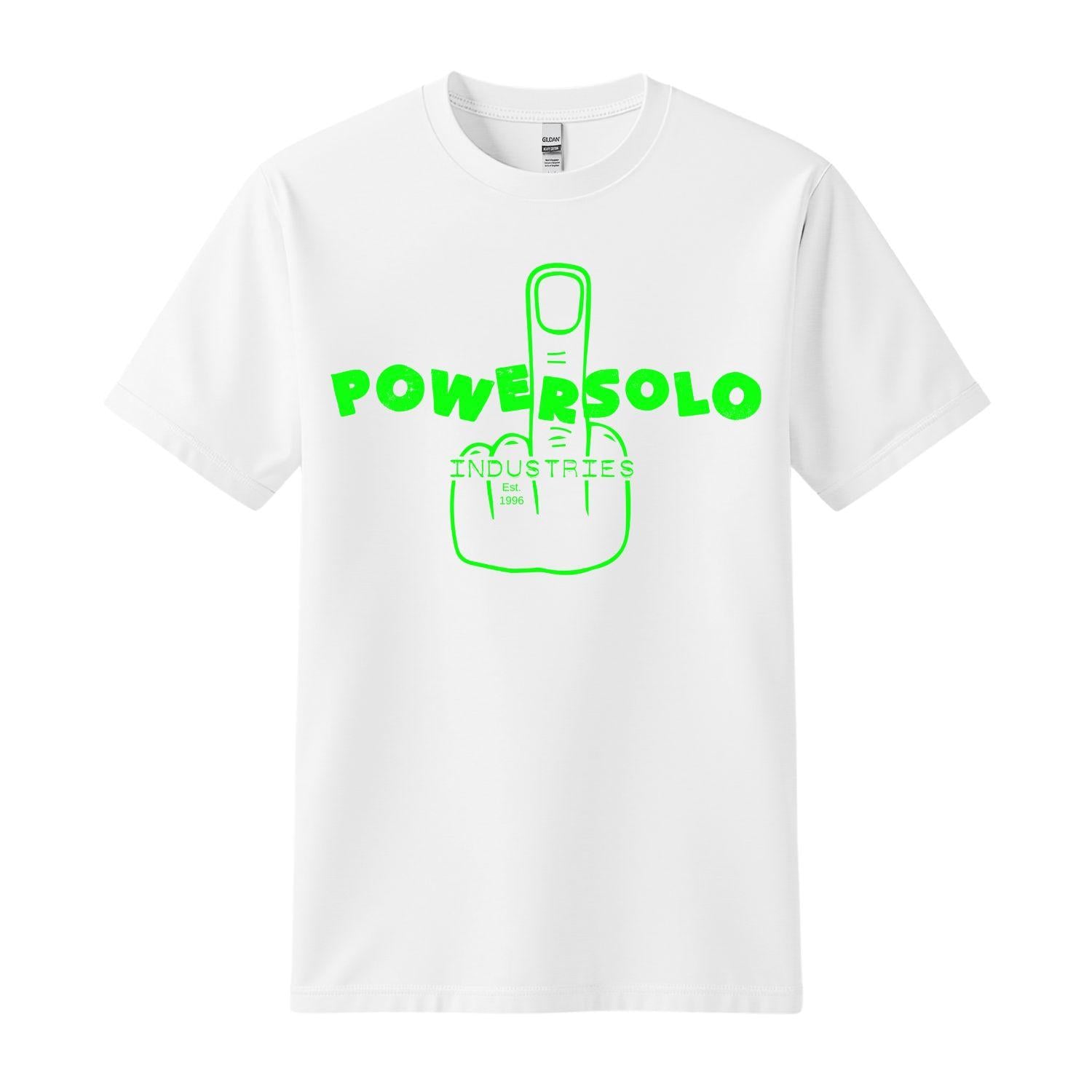 powersolo white t-shirt industries