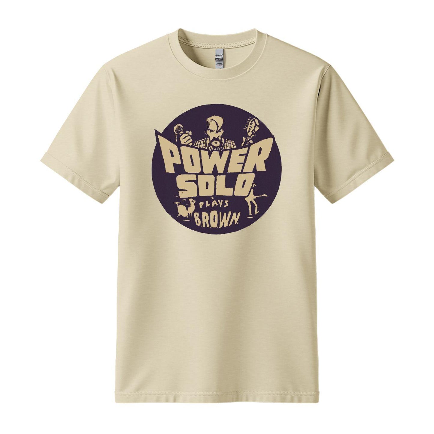 powersolo t-shirt plays brown