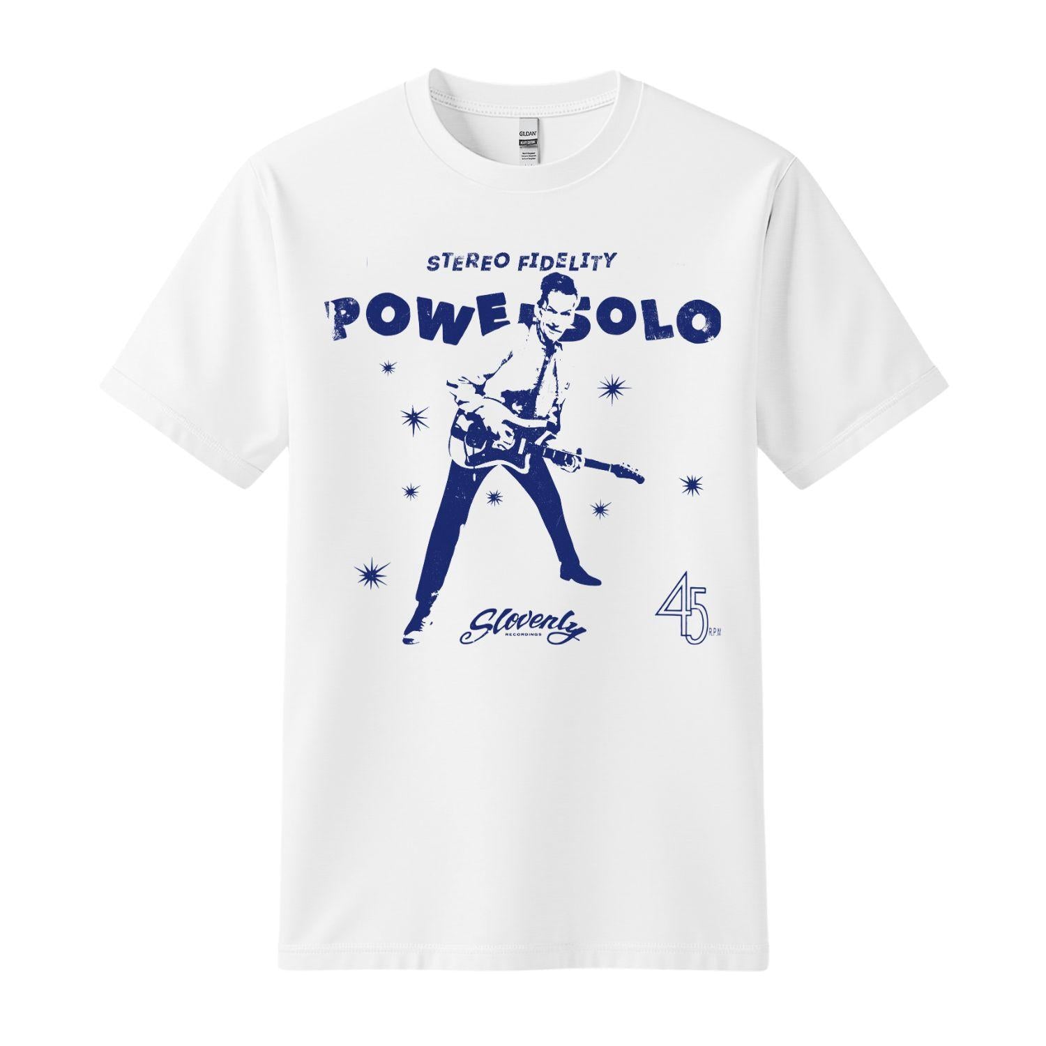 powersolo t-shirt stereo white