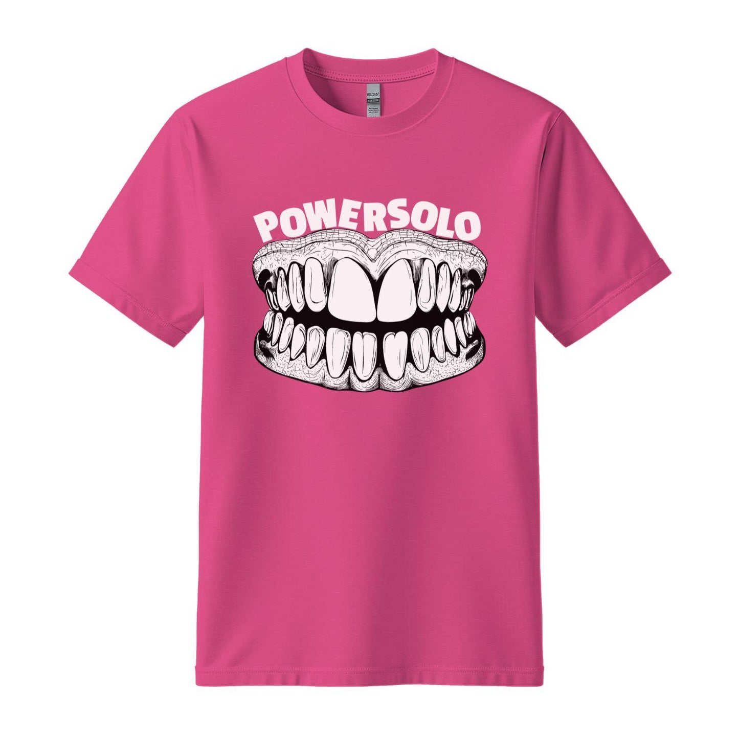 powersolo pink t-shirt teeth