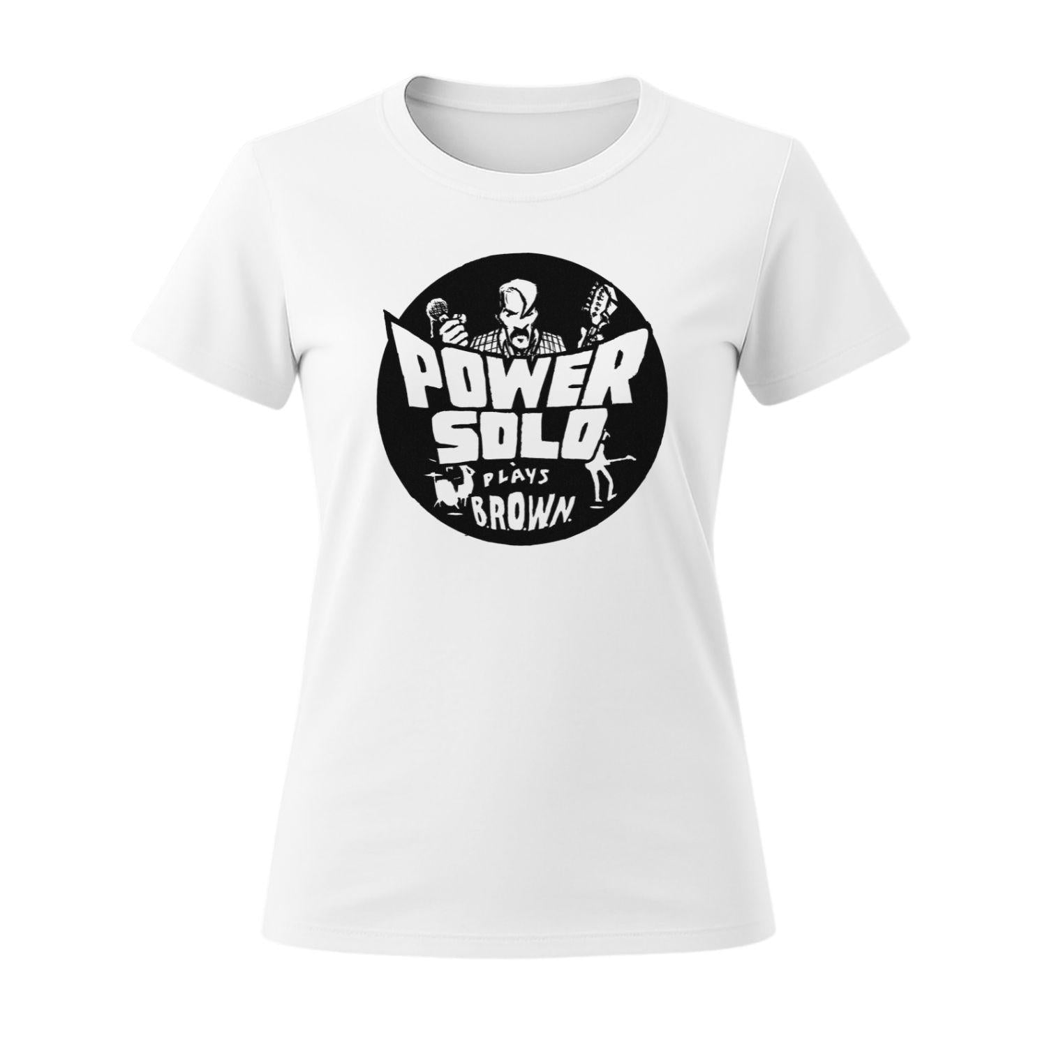 powersolo women t-shirt plays brown