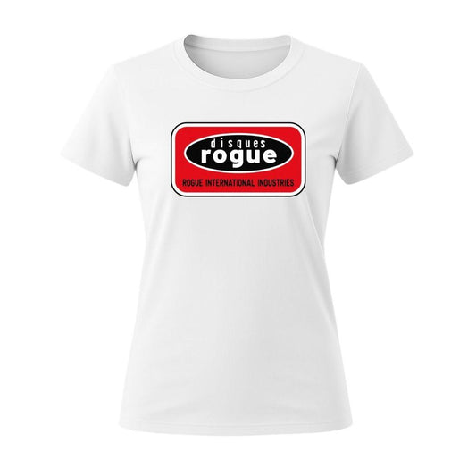 rogue records women's white t-shirt