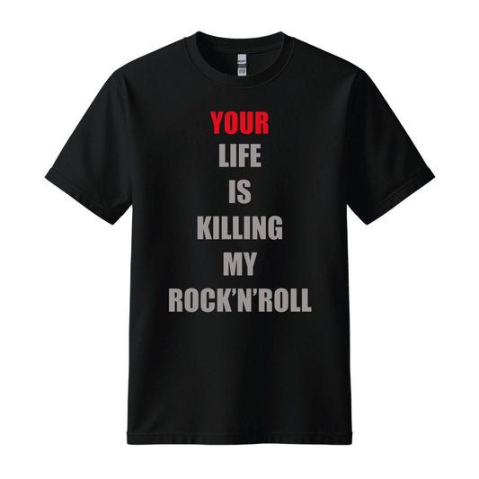 singapore sling black t-shirt your life is killing my rock'n roll