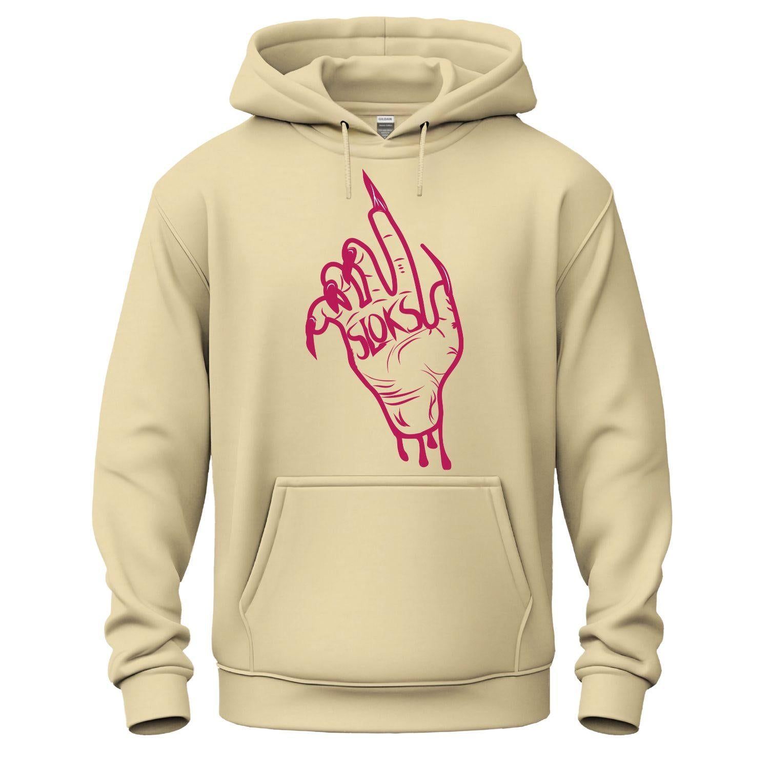 sloks hoodie beige devils hand