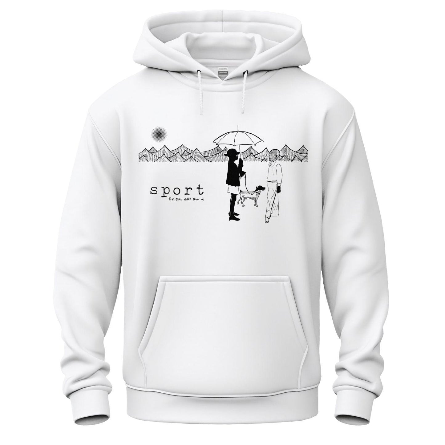 sport white hoodie duel