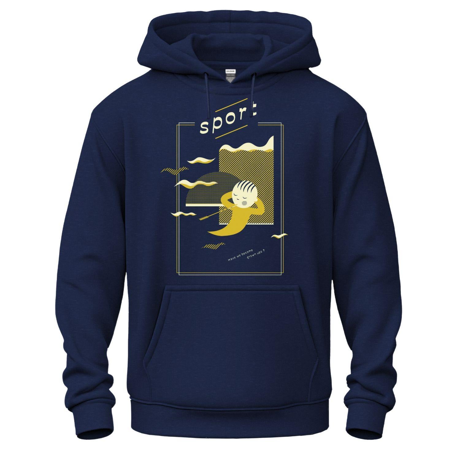 sport hoodie navy grownups