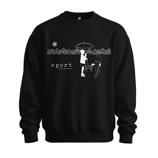 sport black sweatshirt duel