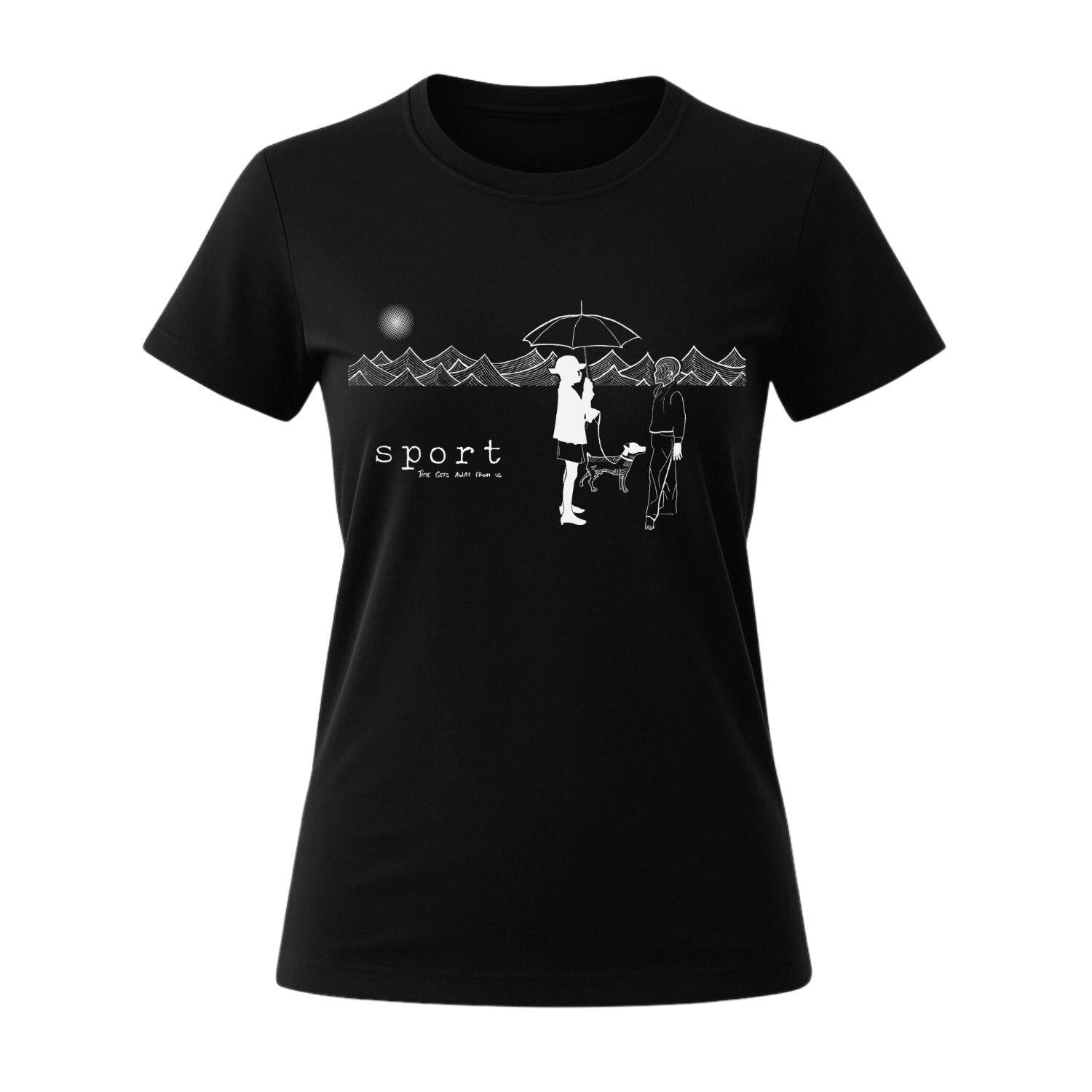 sport women t-shirt duel black