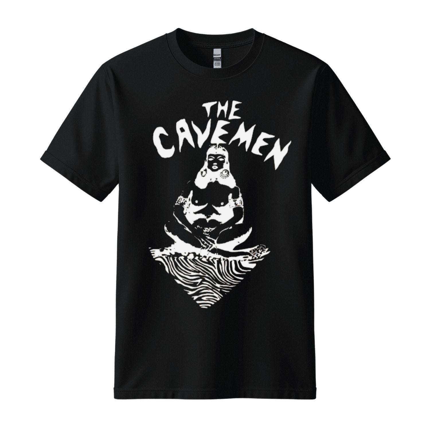 the cavemen black t-shirt buddha