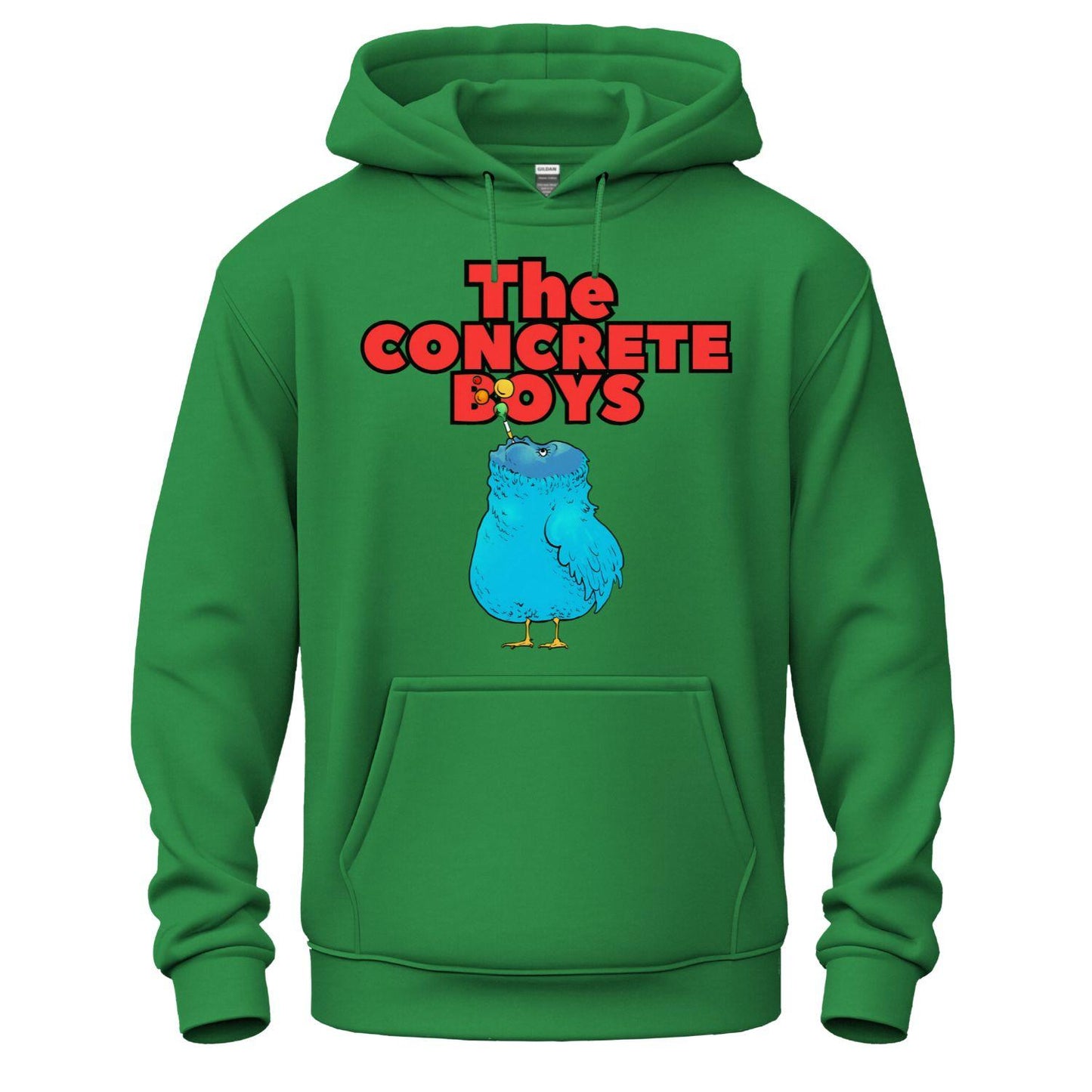 the concrete boys hoodie blue bird green