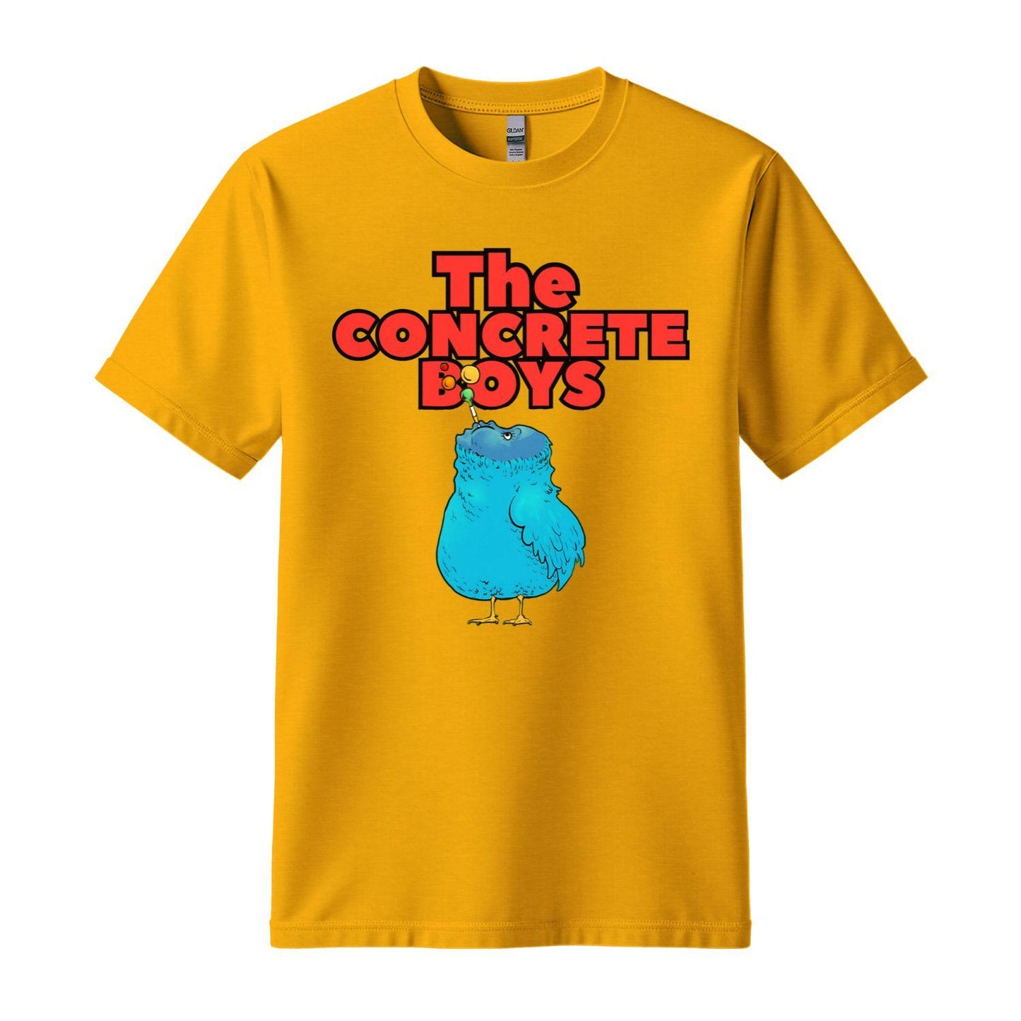 the concrete boys t-shirt yellow blue bird