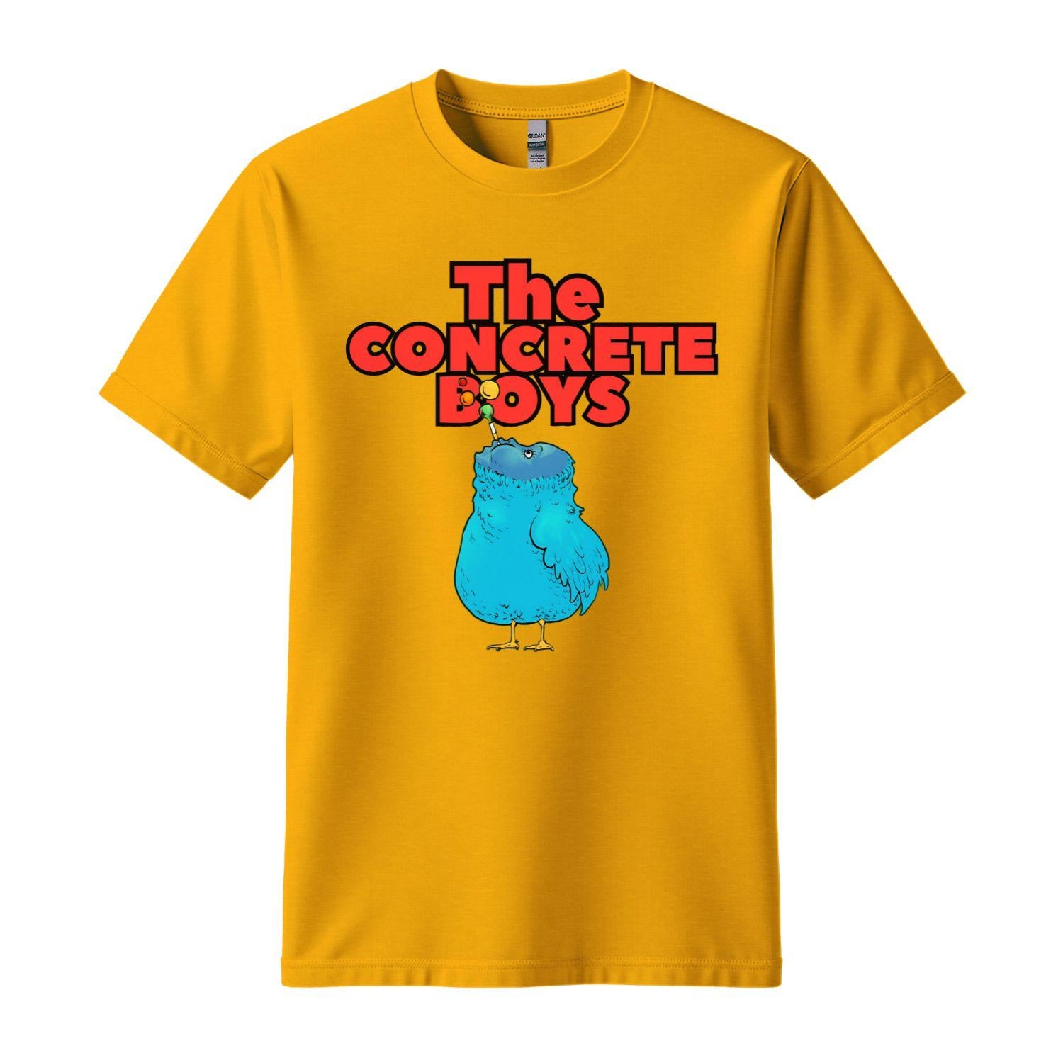 the concrete boys t-shirt yellow blue bird