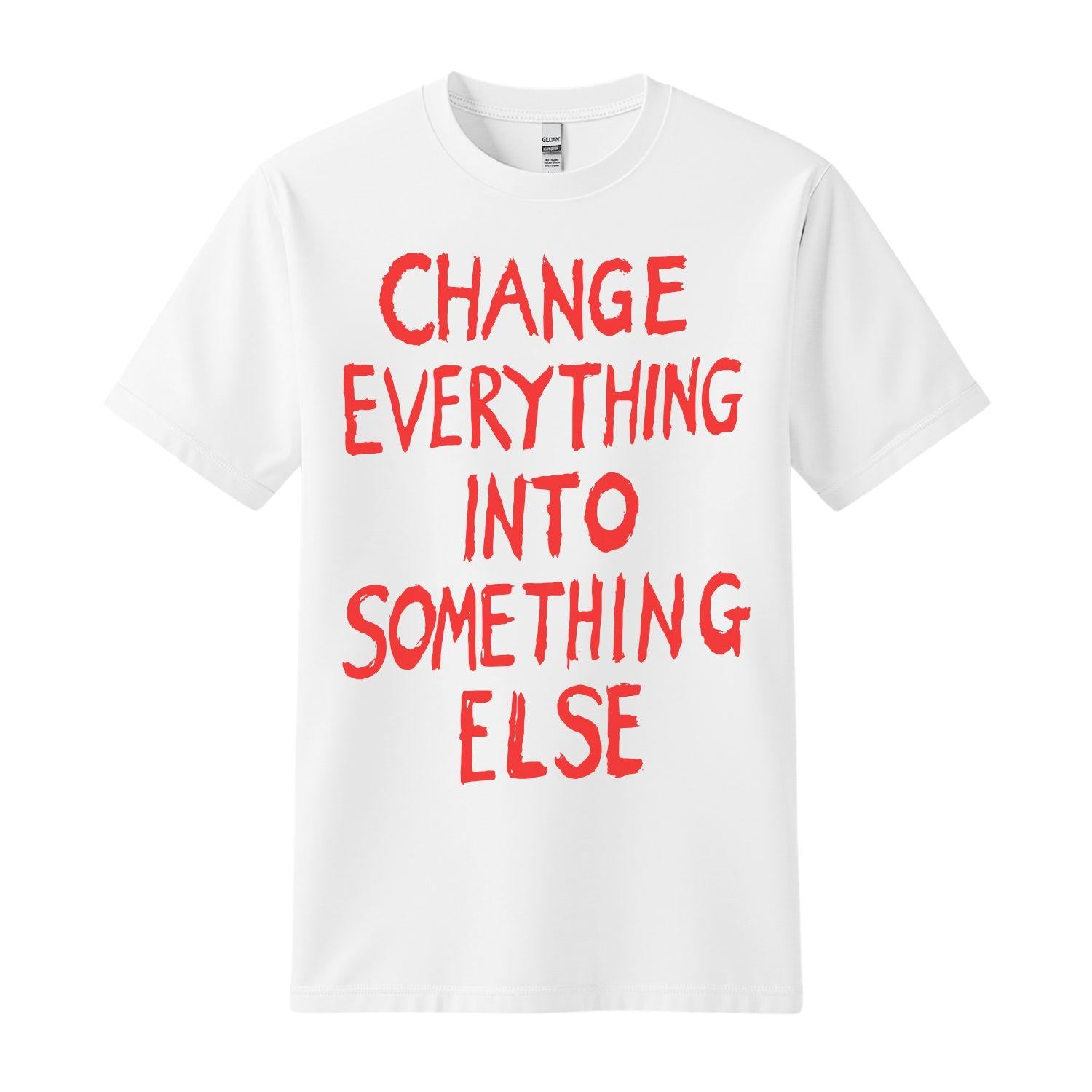 the cult of one white t-shirt change everything into something else