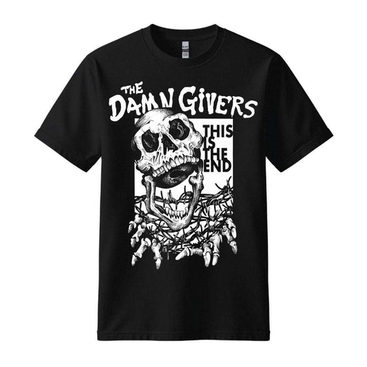 the damn givers the end black t-shirt