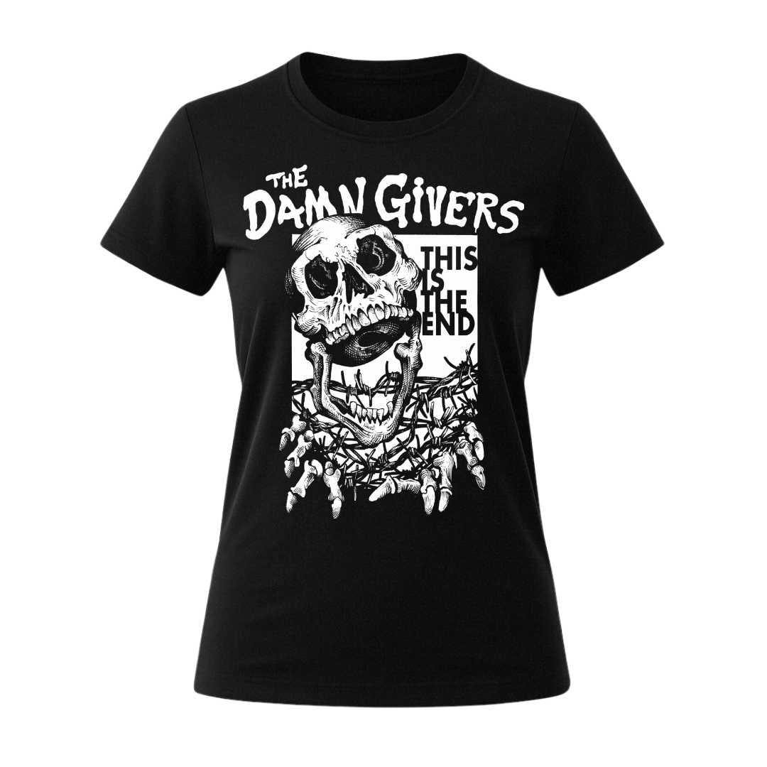 the damn givers black t-shirt women's
