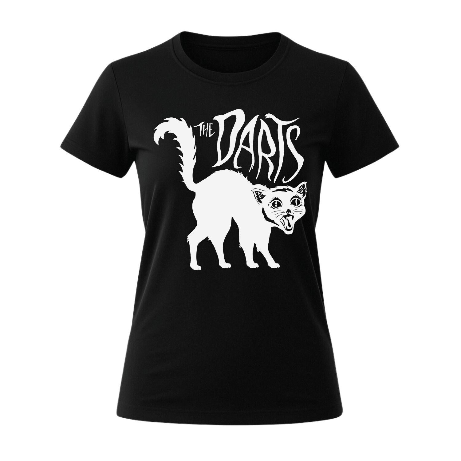 the darts women's t-shirt spooky cat