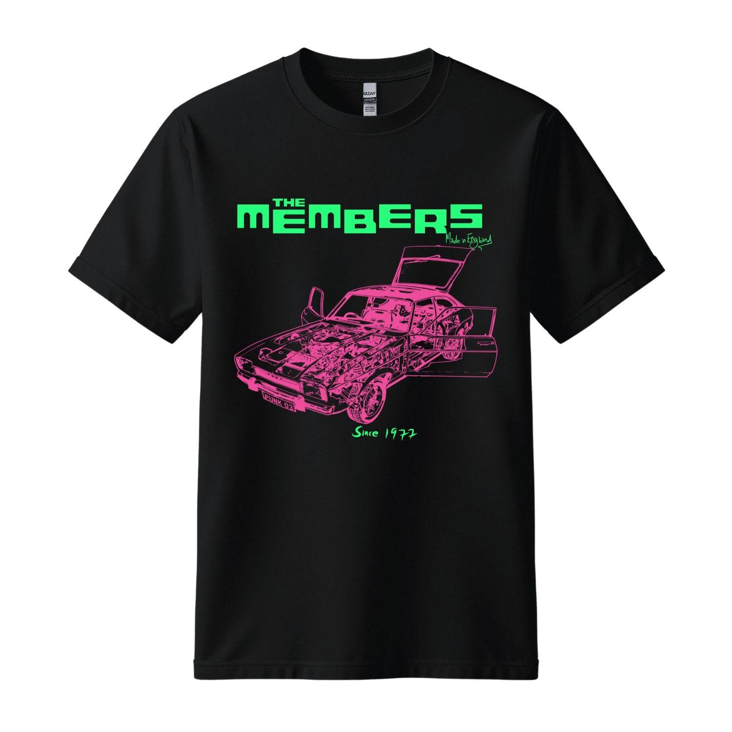 The Members 1977 punk legends black t-shirt