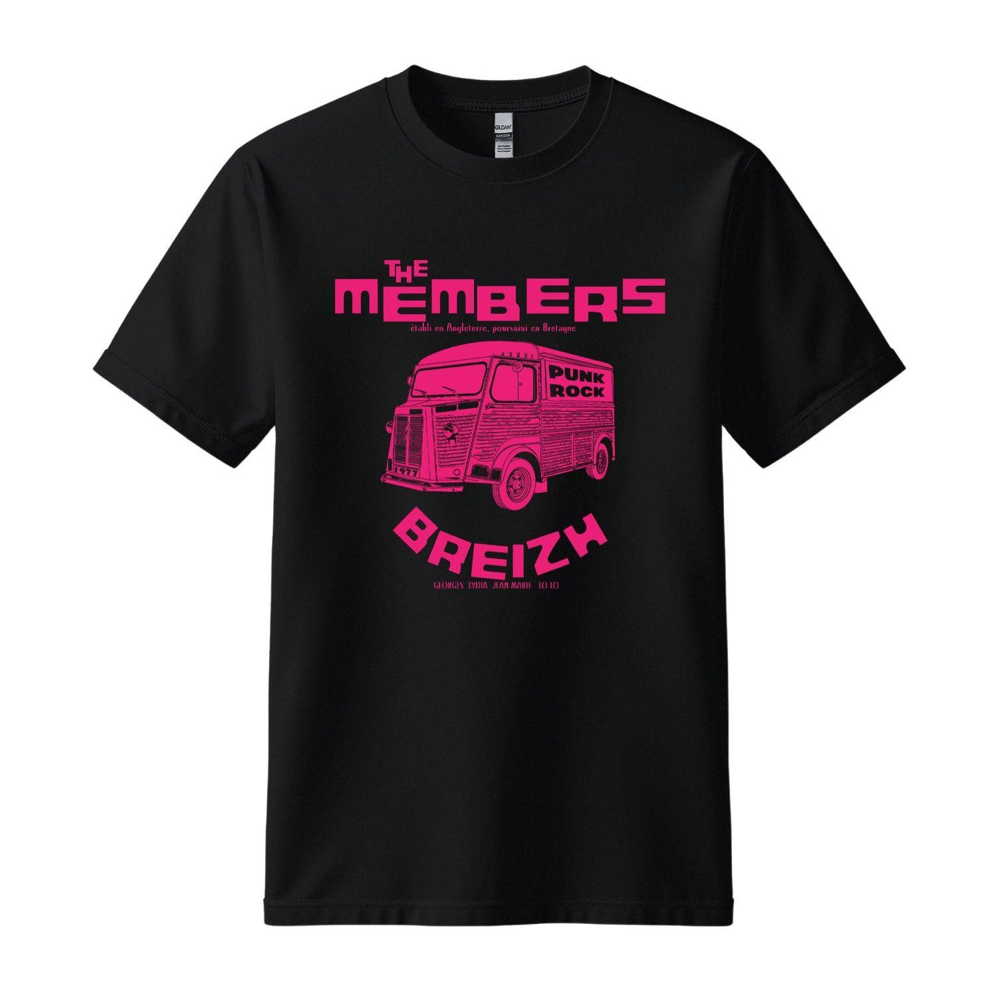 The Members punk rock breizh black and pink t-shirt