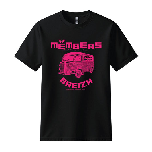The Members punk rock breizh black and pink t-shirt