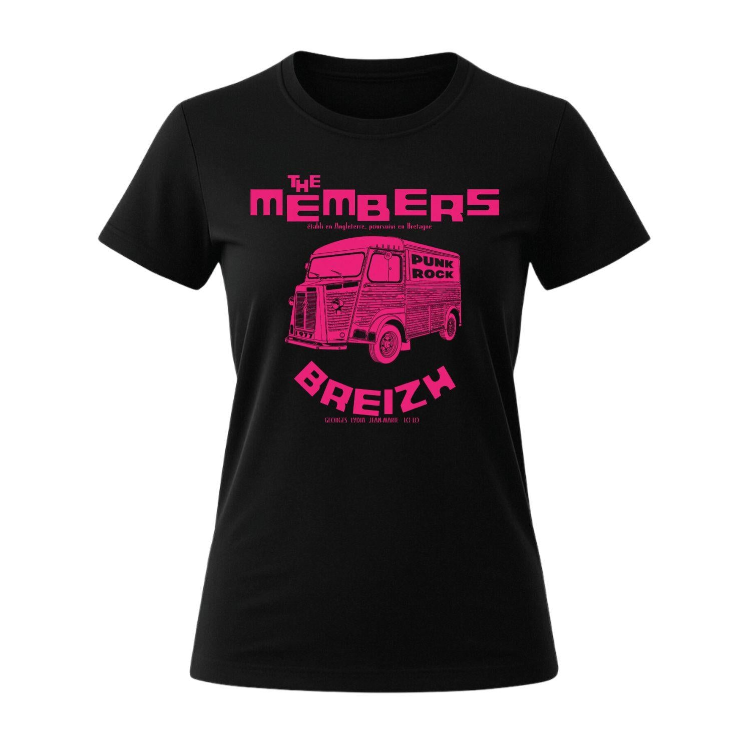 the members women's breizh black t-shirt