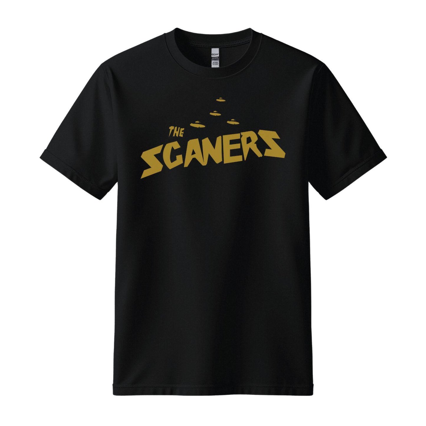 the scaners t-shirt ufo black gold