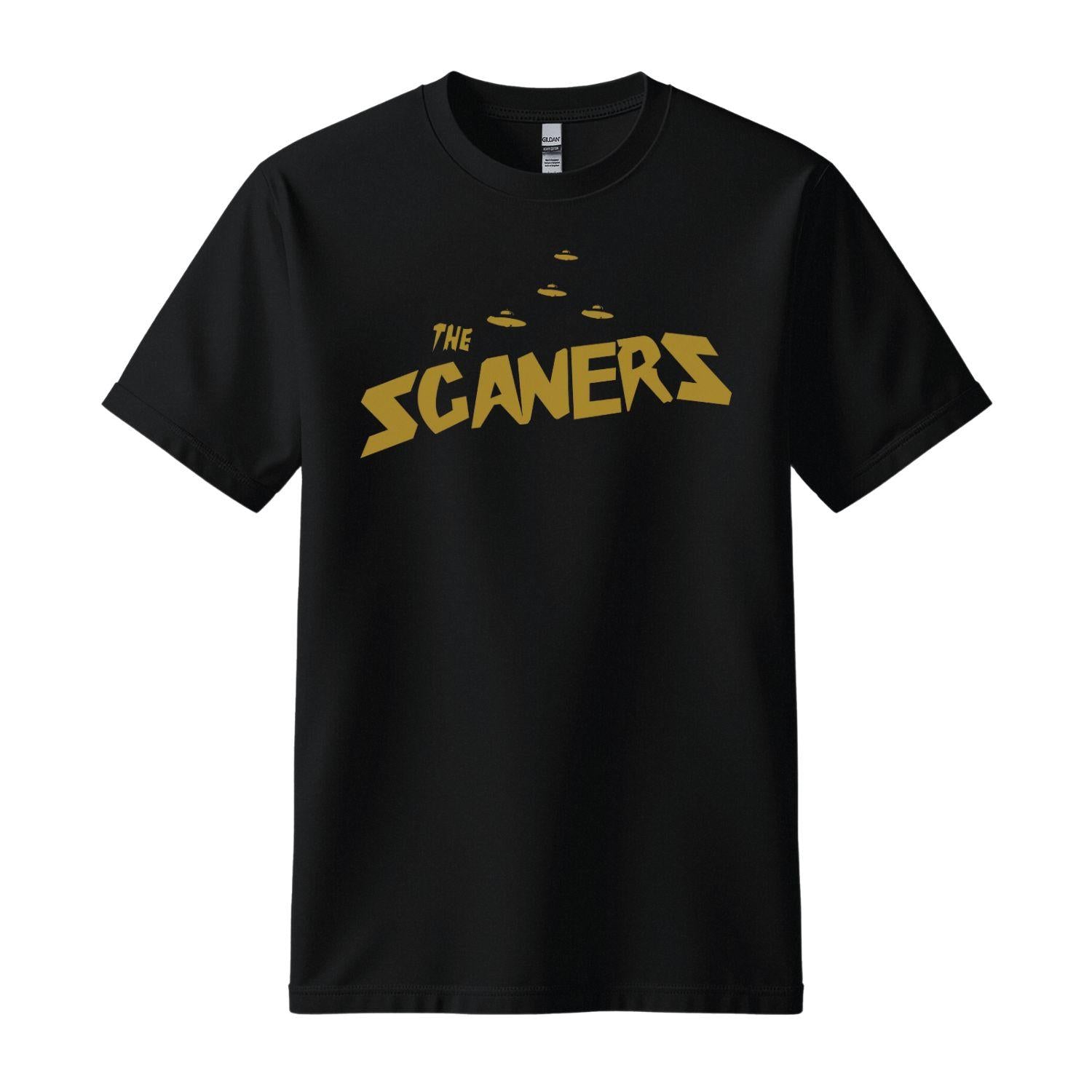 the scaners t-shirt ufo black gold