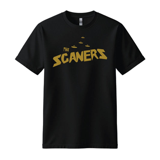the scaners t-shirt ufo black gold