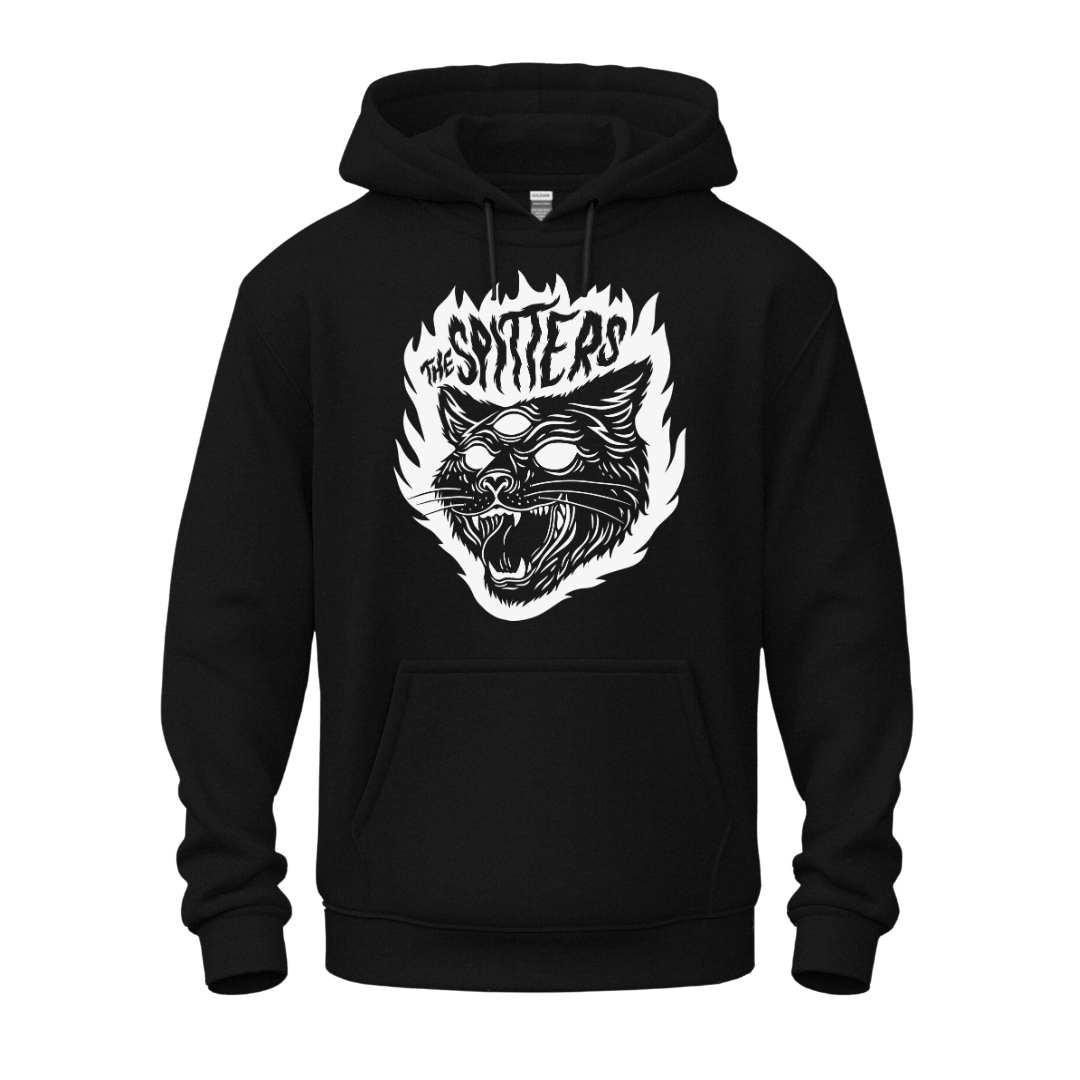 the spitters cat black hoodie
