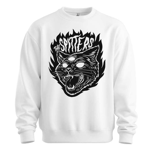 the spitters cat white sweatshirt