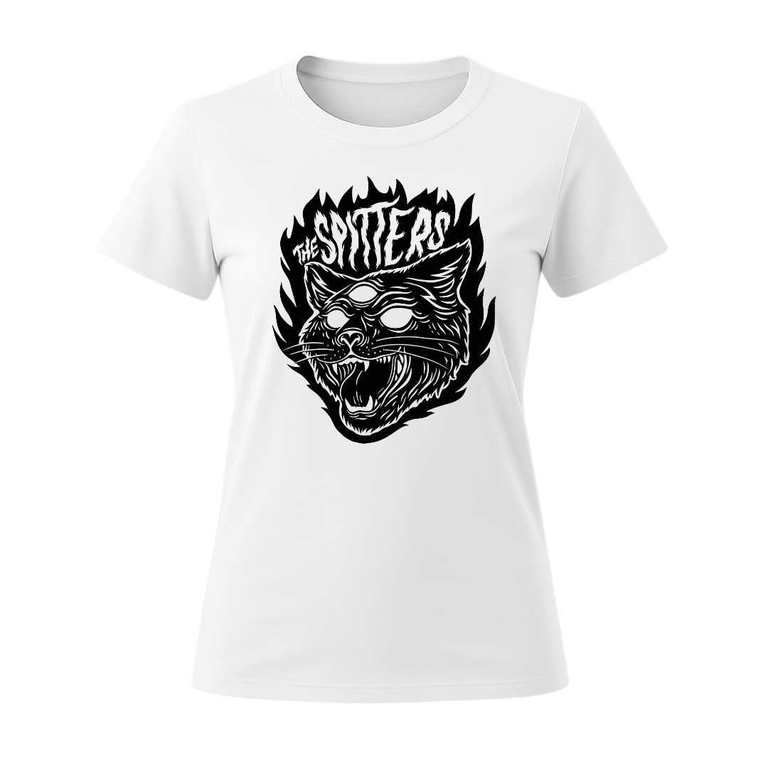 the spitters cat women white t-shirt