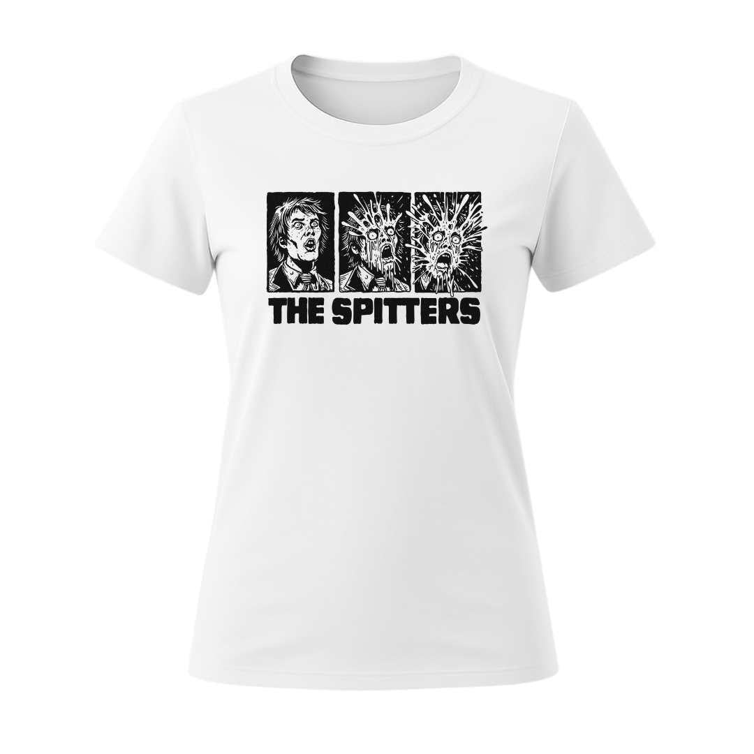 the spitters heads women white t-shirt