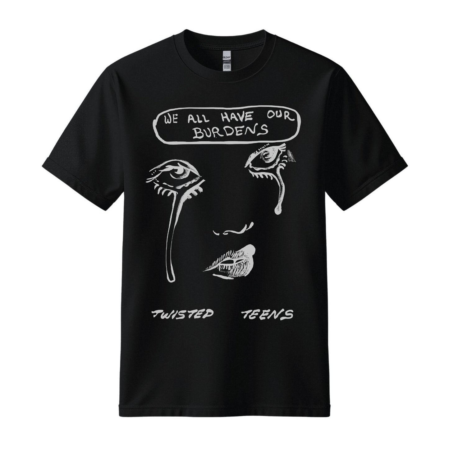 twisted teens black t-shirt we all have our burdens