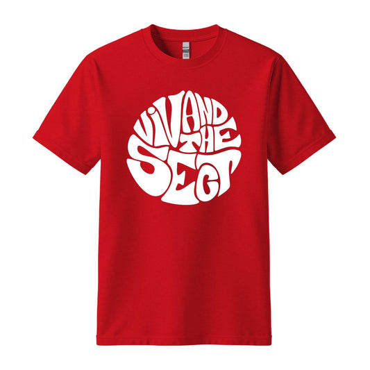 viv and the sect red t-shirt