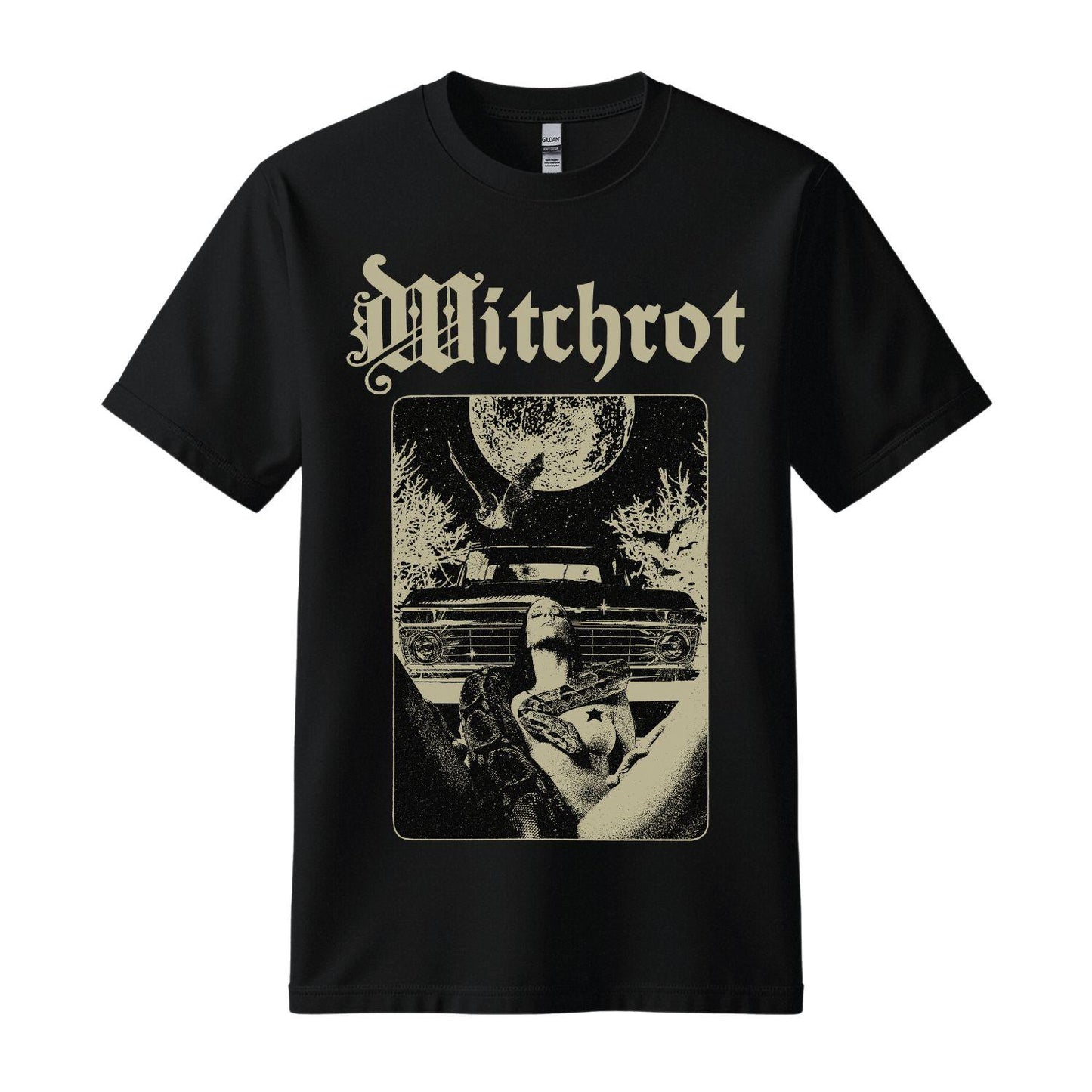 witchrot snake black t-shirt